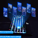 AULA RGB Gaming Mechanical Keyboard Blue Black Switch Wired Backlit Keyboard 104 Keys Anti-ghosting for Laptop Desktop PC Gamer