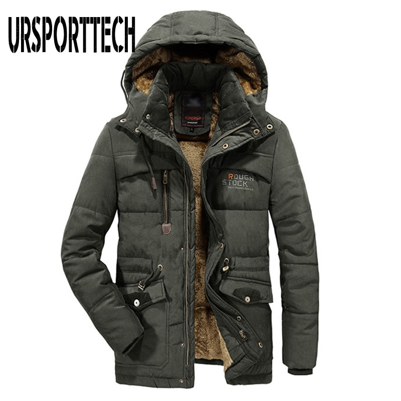 New Fashion Mens Winter Jacket Men Thick Casual Outwear Jackets Men's Windproof Parkas Plus Size 6XL 7XL 8XL Velvet Warm Coat