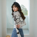 CHEERART Weiß Mesh Top Langarm Basic T-Shirt Damen Transparent Tight Top Vintage Bedruckt Sommer T Shirt Mode 2020