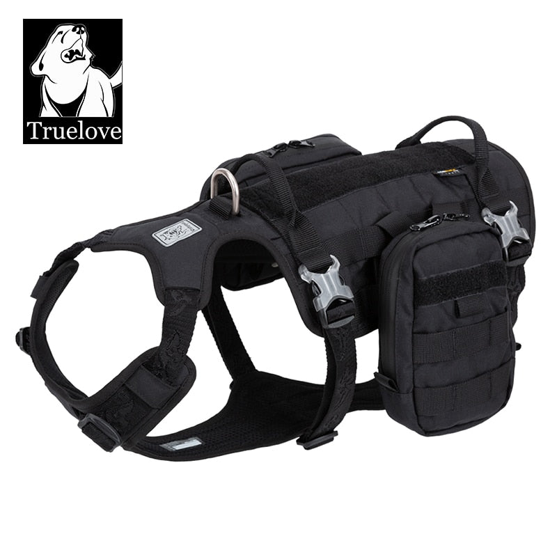 TRUELOVE, arnés para perros de servicio de mochila militar de entrenamiento táctico de alto rendimiento con tela impermeable Dupont Cordura YH1805