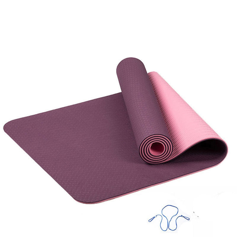 Alfombrilla de Yoga TPE de 6MM de densidad, almohadilla de ejercicio, antideslizante, plegable, para gimnasio, Fitness, Pilates, suministros, alfombrilla antideslizante para jugar en el suelo