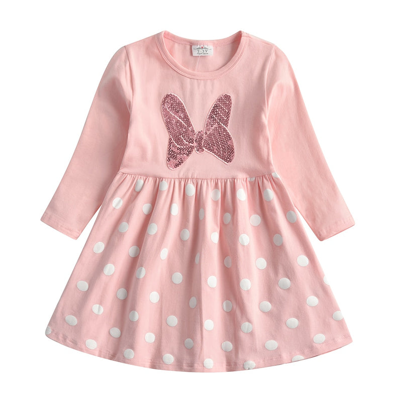 DXTON, vestidos de invierno para niñas, manga voladora, unicornio, vestido para niños, rayas de estrellas, ropa de algodón para niños pequeños, vestido informal para niñas