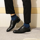 Luxusmarke Herren-Oxford-Schuhe aus echtem Leder, klassischer, ganzer Schnitt, Schnür-Hochzeitskleid, Brogue, Business-Büroschuhe für Männer