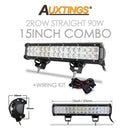 Auxtings 12 '' 22 '' 20 Zoll 12 V 24 V Offroad-LED-Lichtleiste Spot Flood Combo 20 '' 126 W LED-Arbeitslicht für Jeep Car 4WD Truck SUV ATV