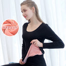 Ropa interior térmica de invierno para mujer, moda ajustada para el cuidado del cuerpo, cuello de encaje Sexy, diseño de encaje polar, ropa de invierno para mujer, Jersey cálido