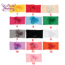 Nishine Weiches Stretch-Satin-Rosen-Blumen-Baby-Stirnband, Neugeborene, Knoten, breite Nylon-Kopftücher, Turban, Mädchen, Kopfbedeckung, Kinder-Foto-Requisiten