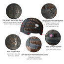 7JHH WIGS Natürliche, bequeme, synthetische Perücke für Frauen, schwarze Schulter, glattes Haar, 35,6 cm, modische Frisur-Perücke