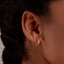 WOSTU Neue Ankunft 100% 925 Sterling Silber Zweifarbige Ohrringe Für Frauen, Die Modeschmuck 2019 Neue Ohrringe CQE719 herstellen