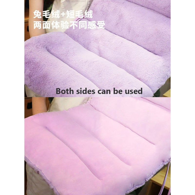 Chair One-piece Cushion Office Sedentary Butt Mat Student Seat Back Cushions Waist Support  Bedside Mats Chair Backrest Washable