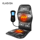 KLASVSA Elektrisches Rückenmassagegerät Massagestuhl Kissen Heizung Vibrator Auto Home Office Lendenwirbelsäule Nackenmatratze Schmerzlinderung