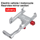 Soporte de aluminio para teléfono de bicicleta, soporte retrovisor para motocicleta, manillar giratorio de 360 ​​grados para teléfono, soporte para teléfono GPS
