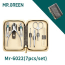 MR.GREEN Maniküre-Set Farbkontrast-Sets Nagelknipser Cutter Tools Kits Edelstahl-Pediküre-Reisekoffer für Mann und Frau