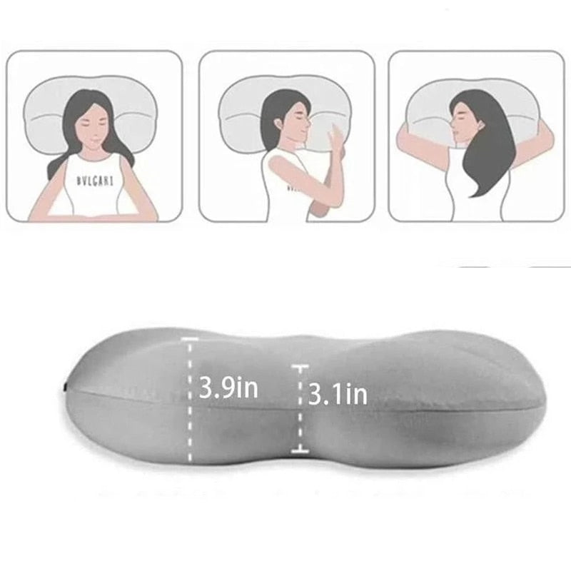 1 almohada de espuma suave y completa para dormir, soporte para el cuello, almohada ergonómica en forma de mariposa