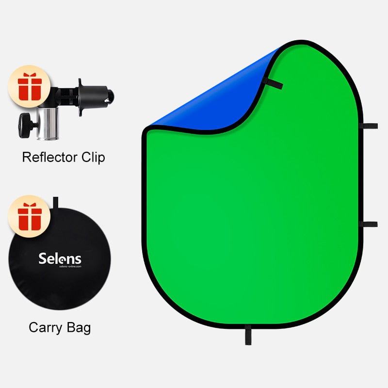 100x150CM/150x200CM Collapsible Portable Reflector Blue And Green Screen Chromakey Photo Studio Light Reflector For Photography