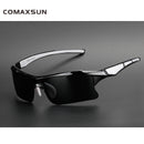 COMAXSUN Professionelle polarisierte Fahrradbrille Fahrradbrille Fahren Angeln Outdoor Sport Sonnenbrille UV 400 Tr90