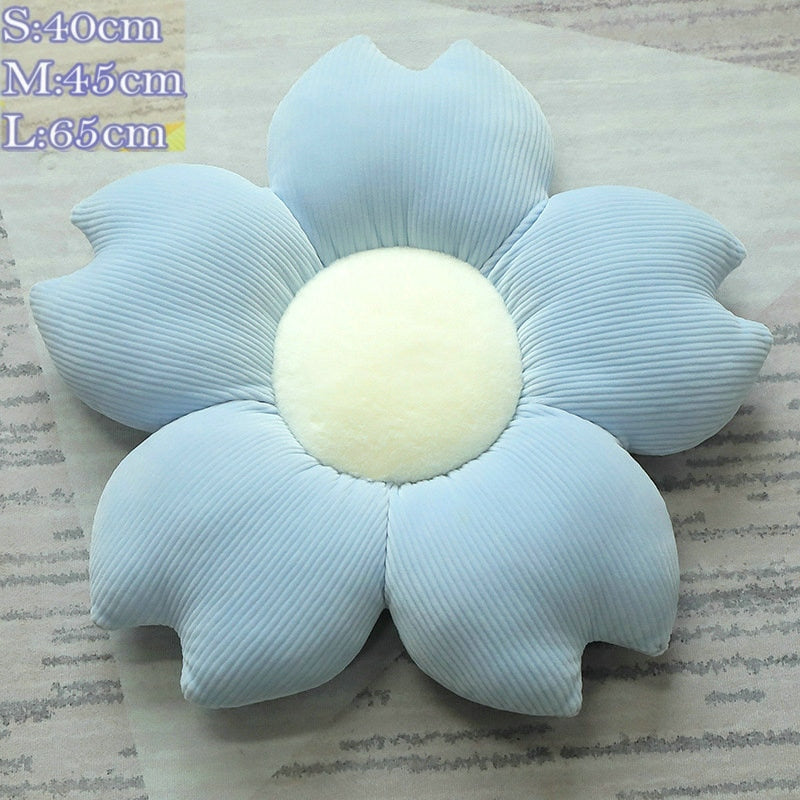 Cojín de flores de Margarita lavable, almohada de coche de peluche suave, cojín de silla de flor de melocotón, decoración de sofá para habitación femenina, regalo para cumpleaños de niña