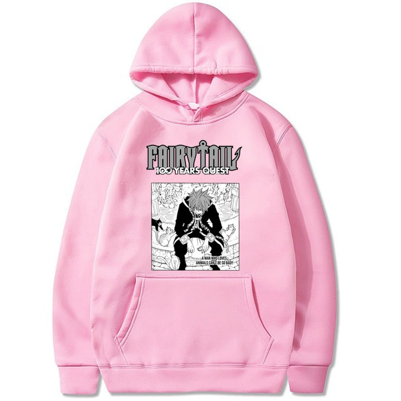 Women Hoodies Fairy Tail  Women Pullovers Hoodies Sweatshirts Natsu Print Anime Hoody Streetwear Tops