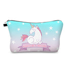 FUDEAM Polyester Unicorn Sloth Print Pattern Women Travel Storage Bag Toiletries Organize Cute Cosmetic Bag Portable Make Up Bag