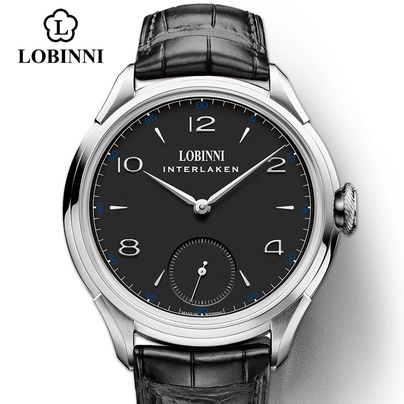 LOBINNI Seagull Mechanical Hand Wind Movement Masculinity Watches Luxury Switzerland Brand Man Waterproof Watch Male Wristwatch