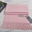 VISROVER neue 32 Farben Frau Winterschal Mode weibliche Schals Kaschmir handfeeling Winter Wraps einfarbig Winter Hijab Schal