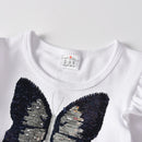 VIKITA Mädchen Prinzessin Kleid Neue Herbst Kind Mädchen Kleid Pailletten Süße Mädchen Freizeitkleidung Schmetterling Kostüme Kinderkleidung