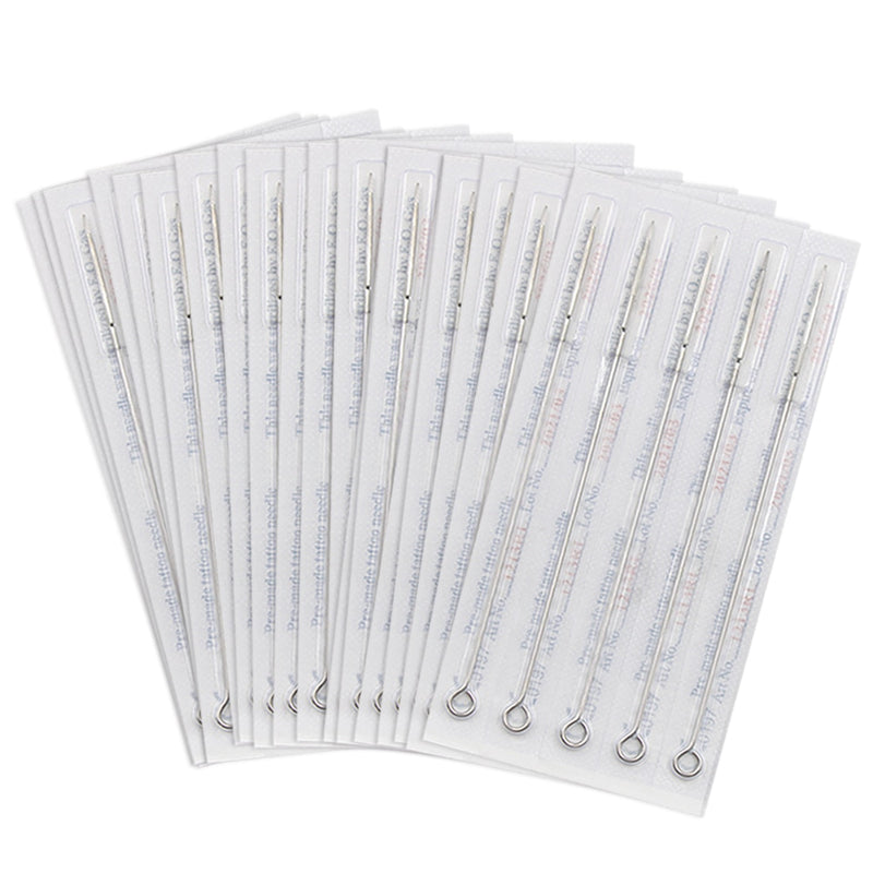 50pcs Tattoo Needles Mixed 10 Sizes Assorted Sterilized Tattoo Machine Needle 3RL 5RL 7RL 9RL 3RS 5RS 7RS 9RS 7M1 9M1