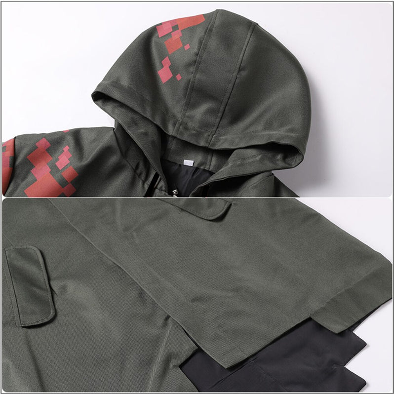 Anime Super Danganronpa 2 Komaeda Nagito Color verde militar chaqueta informal hombres sudaderas con capucha solo disfraz Cosplay bolsillos reales Stock