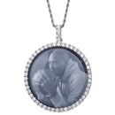 D&amp;Z New 3D Custom Photo Pendant Big Size Solid Back 4mm Breite Stones Side Hip Hop Schmuck Personalisierte Kubikzirkon Ketten Geschenk