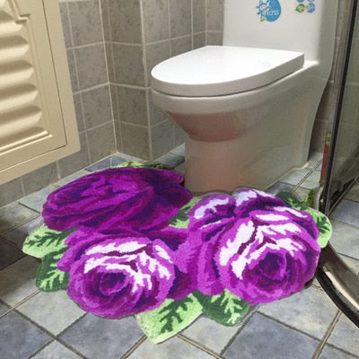 Nueva llegada, gran oferta, hermosa y suave alfombra rosa para baño, alfombra rosa para taburete, alfombra para taburete