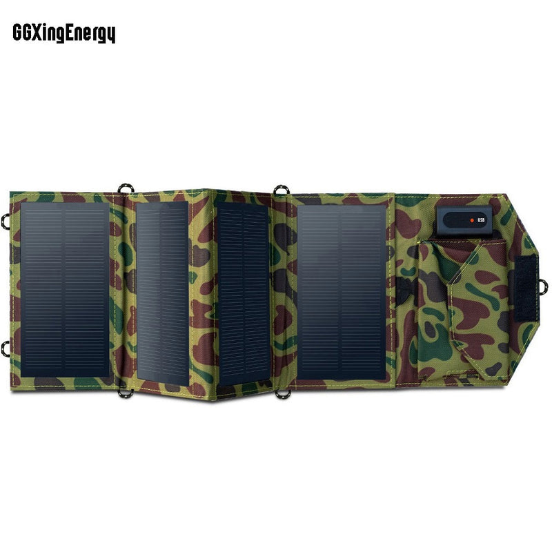 GGXingEnergy 8W Portable Solar Charger for Mobile Phone iPhone Folding Mono USB Solar Panel+Foldable Solar Battery Charger