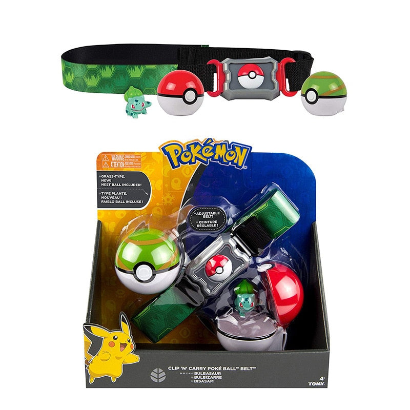TOMY Pokemon Genuine  Elf Ball Belt Pikachu Pokeball Pocket Monster Variant ModelToy Set cosplay Action Figure Model Kids Toy