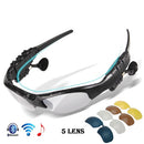 VICTGOAL Polarisierte Fahrradbrille Bluetooth Herren Motorrad Sonnenbrille MP3 Handy Fahrrad Outdoor Sport Laufen 5 Brillen