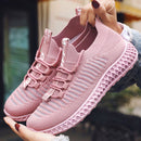 Beiläufige Turnschuhe für Frauen Mesh-Plattform Atmungsaktiver weißer Sport-Sneaker Damen-Trainer weibliche Socken-Turnschuhe gelbe weibliche Schuhe