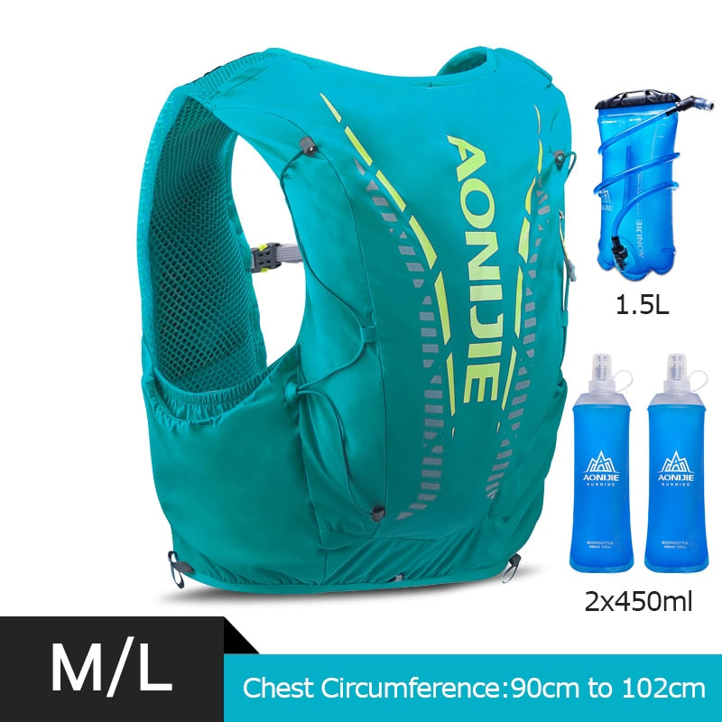 AONIJIE C962 Advanced Skin 12L Hydration Backpack Pack Bag Vest Soft Water Bladder Flask For Hiking Trail Running Marathon Race