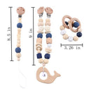 1 satz Baby Rasseln Kinderwagen Krippe Hängen Cartoon Elefant Holz Kinderwagen Clip Babybett Hängende Glocke Spielzeug Für Säuglingsgeburtstagsgeschenke