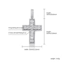 TOPGRILLZ Hip Hop Hochwertige Kreuz Anhänger Halskette Iced Out Full Micro Pave Zirkonia Anhänger Modeschmuck für Geschenk