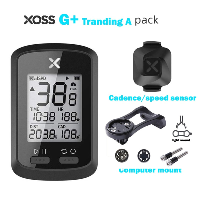 XOSS Fahrradcomputer G+ Wireless GPS Tacho wasserdicht Rennrad MTB Fahrrad Bluetooth ANT+ mit Trittfrequenz Fahrradcomputer