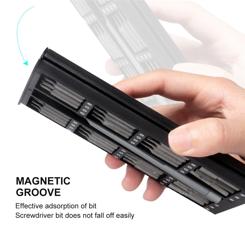 KALAIDUN Precision Screwdriver Set Screw Driver 63 In 1 Torx Bit Set Magnetic Bits Holder Handle Phone Repair Kit Hand Tools