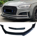 Kohlefaser / FRP Auto Frontstoßstange Lip Spoiler Splitter für Audi A5 Sline S5 B9 Limousine Coupe 2017 - 2019 Frontlippe Stoßstange