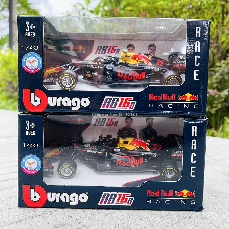 Bburago 1:43 2021 F1 Red Bull Racing RB16B 33# Verstappen 11# Sergio Perez Formula one Simulation alloy super toy car model