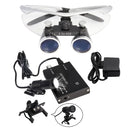 Dentallupe Dentallabor Medizinische Lupe Dentallupe Binokular 3.5/2.5X Scheinwerfer Zahnärzte Scheinwerfer 5W Stoffkoffer