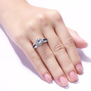 Szjinao Real 2ct 8mm Round Cut Moissanite Ring Women Diamond 925 Sterling Silver Luxury Gift Female Wedding &amp; Engagement Jewelry