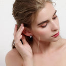 Schwarze Awn 2022 neue klassische silberne Farbe runde schwarze modische Spinell-Verpflichtungs-Band-Ohrringe für Frauen-Schmucksachen Bijoux I131