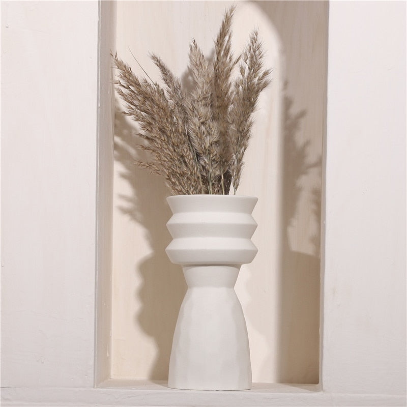 Nordic Ins Kreative Keramikvase Home Ornaments Weißer vegetarischer Blumentopf Vasen Home Decorations Craft Geschenke