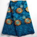 Schweizer Voile-Baumwollspitzenstoff African 2021 Stickerei Afrikanische Baumwoll-Voile-Spitze im Dubai-Stil für jede Hochzeitsfeier 2491A