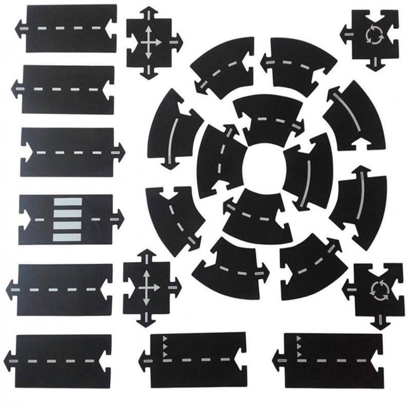 Kids DIY Traffic Roadway Track Puzzle Toys for Children Road Building Motorway Toy Removable Vehicle Cars Track Educational Toys