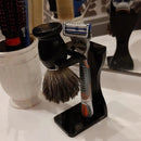 Shaving Brush Badger Hair 26mm Wood Handle Clear Acrylic Stand Stainless Steel Bowl for Men Wet Shave Brushes Set Gift