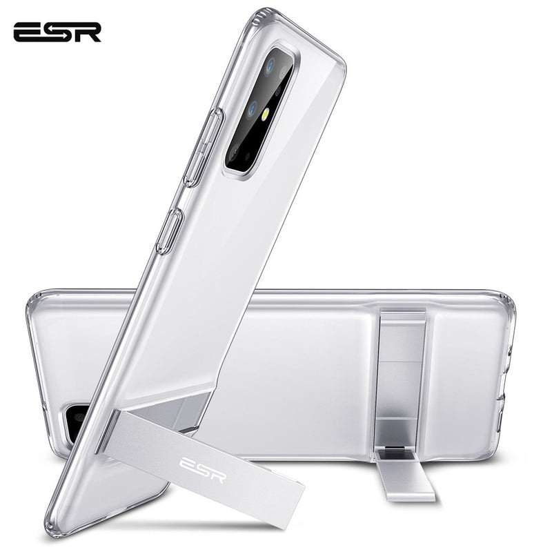 ESR Phone Case for Samsung Galaxy S20 Plus S20 Ultra Metal Kickstand Vertical Stand TPU Bumper Cover for Samsung S20 Ultra Case