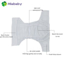 Miababy Hook&amp;Loop OS Taschen-Stoffwindel, mit einer Tasche, wasserdicht und atmungsaktiv, für 3-15 kg Babys