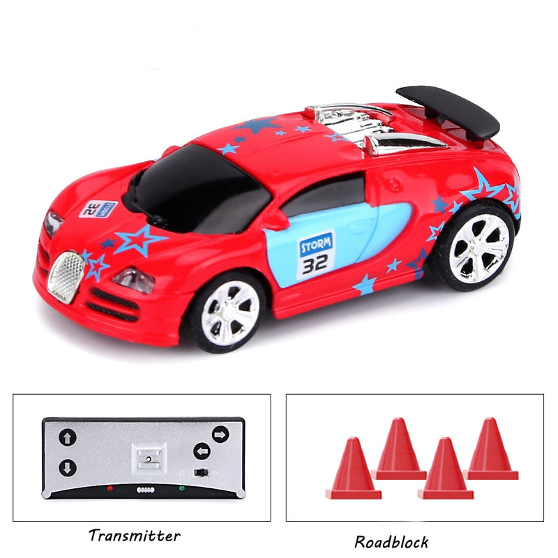 1:58 Control remoto MINI RC coche con batería coche de carreras PVC latas Pack máquina Drift-Buggy Bluetooth radio controlado juguete chico